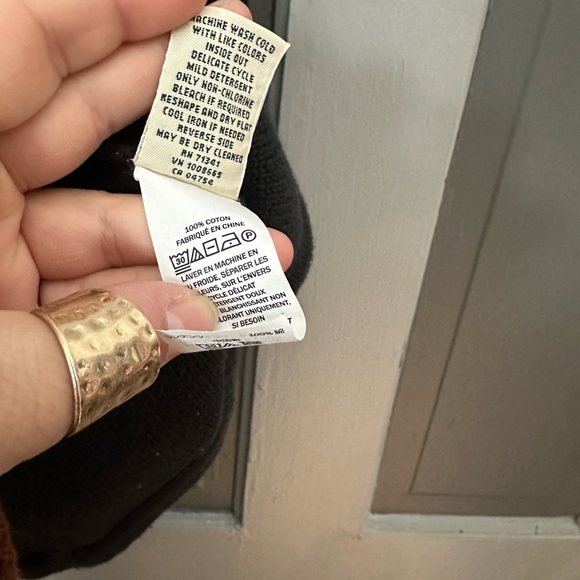 L.L.Bean Black Cable Knit Turtleneck Sweater - Picture 5 of 5